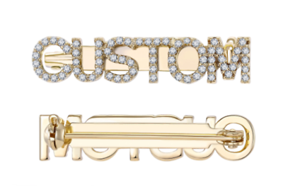 #ad Custom Name Pin Brooch Crystal Zirconia Unisex Personalized Silver Gold Jewelry $29.00