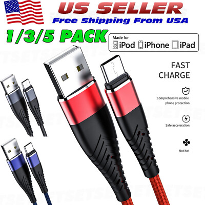 #ad HeavyDuty USB Type C Charging Cable Braided Fast Phone Charger For iPhone 15 lot $9.71