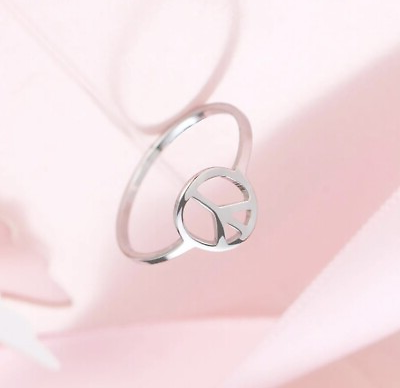 #ad Stainless Steel Peace RING $7.99