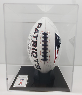 #ad 2021 NFL Rawlings Signature Football with display case NEW ENGLAND PATRIOTS $59.96