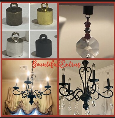 #ad 24 HANGING MAGNETS FLAT BLACK FOR DIY MAGNETIC CHANDELIER CRYSTALS amp; CHARMS $23.00