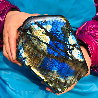 #ad 6.51lb Natural Gorgeous Labradorite Quartz Crystal Stone Specimen Healing $160.20