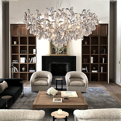 #ad Modern Crystal Tree Branch Chandelier Luxury Living Room Bedroom 32 inch Silver $178.99