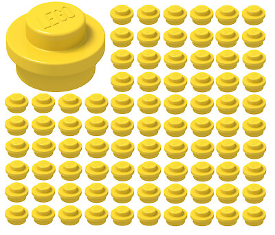 #ad ☀️Lego 1x1 Yellow Round Plates x100 Dots Stud Piece Bulk Legos #4073 $2.99