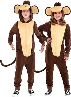 #ad Child#x27;s #x27;Monkey Zipster#x27; Pajamas Jumpsuit Bodysuit Costume Unisex $19.95