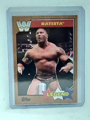 #ad Batista 2017 Topps Heritage WWE Wrestling #70 Bronze 1987 Design $1.00