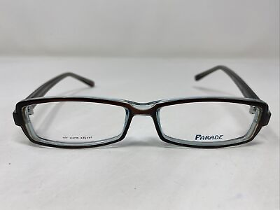 #ad Parade Eyewear 1704 Brown Blue 51 17 135 Plastic Full Rim Eyeglasses Frame KM67 $50.00
