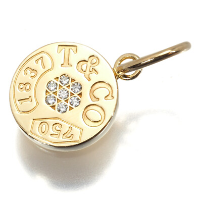 #ad Auth Tiffanyamp;Co. Pendant Diamond 1837 Circle 18K 750 Yellow Gold $757.05