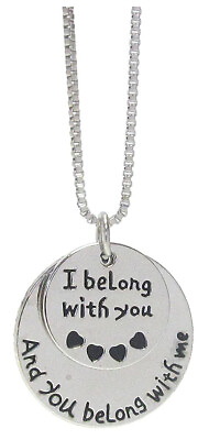 #ad I Belong With You and You Belong with Me Inspirational Pendant Necklace $14.95