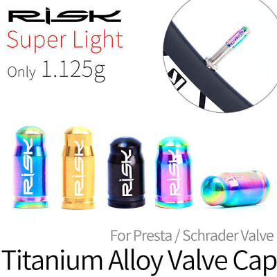 #ad 2PCS Titanium Alloy Bicycle Mountain Road Bike Tire Valve Cap Adapter Cover $10.99
