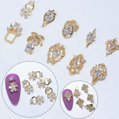 #ad Metal Pendant Nail Rhinestones Nail Jewelry Manicure Zircon 3D Alloy Be A $1.36