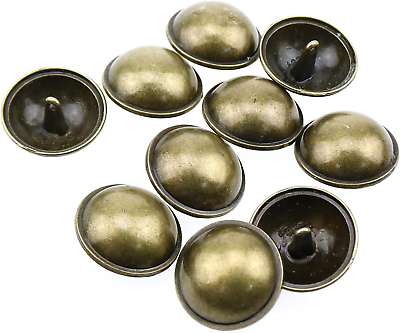 #ad 10PCS Bronze Mushroom Domed Buttons 25Mm Antique Brass Dome Buttons round Sewing $7.99