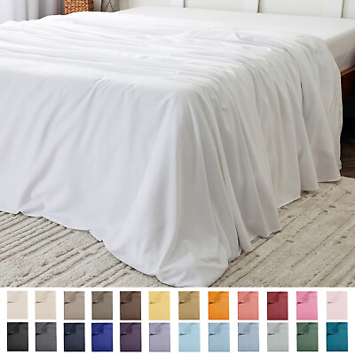 #ad Mellanni 1 FLAT SHEET ONLY Iconic Collection Microfiber Single Top Sheet $17.97