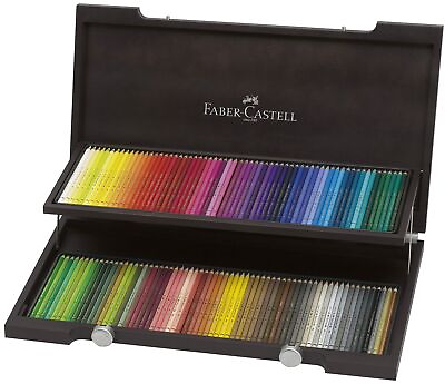 #ad NEW Faber Castell 120 Polychromos Colour Colouring Pencils Wooden Set Box Wood $264.00