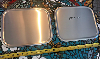 #ad Set Of 2 RACING NUMBER PLATE 10”X12” X.032quot; ALUMINUM New RECTANGLE Lg 1 2”bead $34.87