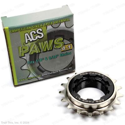 #ad ACS Paws 4.1 17T x 3 32quot; BMX Single Speed Bicycle Freewheel 17T Black Nickel $17.75