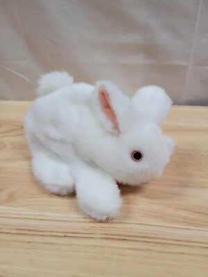 #ad Folkmanis White Bunny Rabbit Plush Full Body Hare Realistic Animal Stuffed Toy $6.99