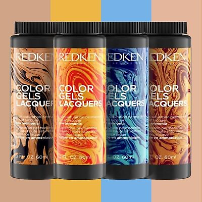 #ad REDKEN Color Gel Lacquers Permanent Liquid Color 2 oz 60 ml $13.95