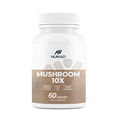 #ad Mushroom Complex 10X 60 Capsules Cordyceps Lions Mane Reishi Shiitake $15.70