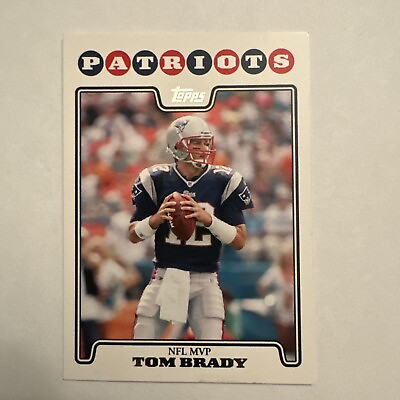 #ad 2008 NFL Topps Football Tom Brady #328 New England Patriots $2.00