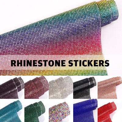 #ad Diamond Crystal Bling Rhinestone Sticker Sheet Diamante Self Adhesive Decal DIY $15.62