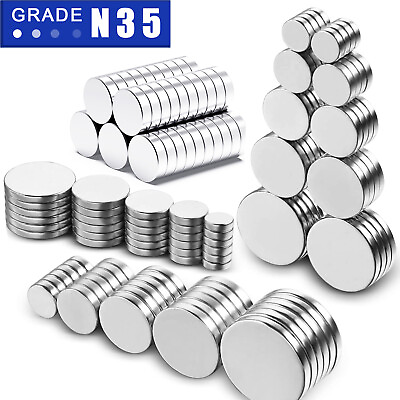 #ad Neodymium Magnets Round Disc N35 Super Strong Rare Earth Thin Tiny Small Large $79.99