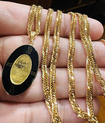 #ad K18 Japan Gold 12 Cut Kihei Chain Set Maria Necklace 16” long 3.5mm 15.1g Choker $1760.00