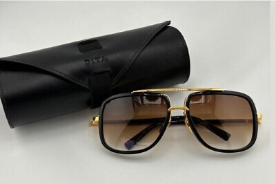 #ad DITA Sunglasses DRX 2030B 59 18K Gold Black Frame Brown Gradient Lense Japan $118.98