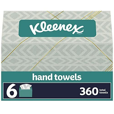 #ad Kleenex Hand Towels Single Use Disposable Paper Towels 6 Boxes 60 Towels $30.55