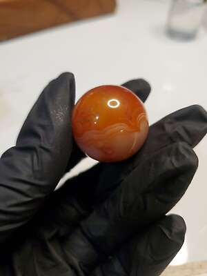 #ad Top Natural Polished Banded Agate Crystal Sphere Ball Healing 28g 1PC $10.00