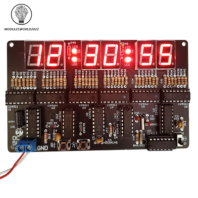 #ad 6 bit Digital Circuit Clock DIY Electronic Kit Electronic Clock Teaching Kit US $11.99