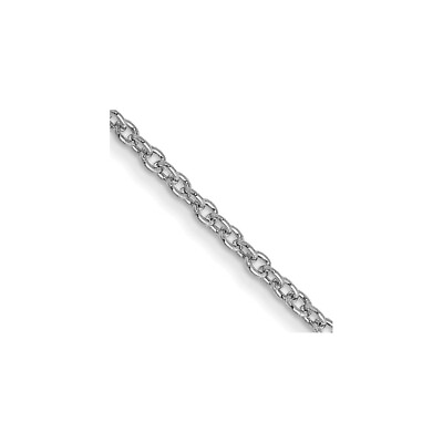 #ad 14K White Gold 1mm Round Open Link Cable Chain Necklace 30quot; for Women Men $488.00