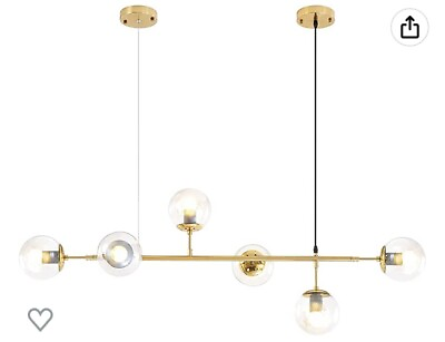 #ad Modern Pendant Light Chandelier6 Light Gold Fixtures with Glass ShadeHeight $69.99