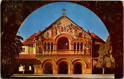 #ad California Palo Alto Stanford Chapel Posted Uncanceled Stamp Vintage Postcard $9.89