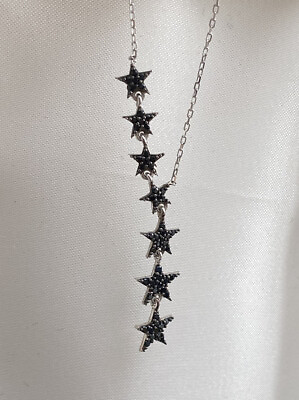 #ad Beautiful STAR silver neckace. Made In italy NEW WITH GIFT BOX $68.00