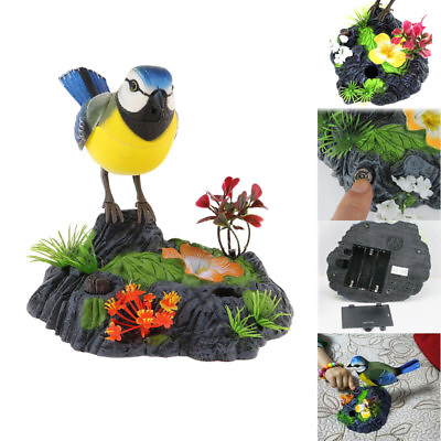 #ad Electric Singing Chirping Bird Toy Real Sound Movements Sound Activated Bird $9.79