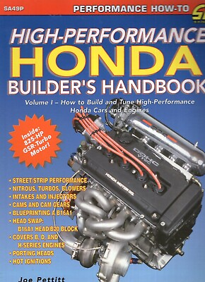 #ad High Performance Honda Builder#x27;s Handbook by Joe Pettitt 1997 MN491 $24.99
