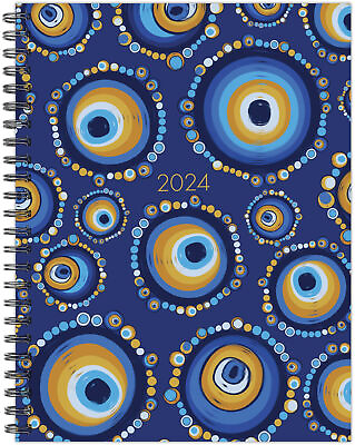 #ad Willow Creek Turkish Blue Eye 2024 6.5quot; x 8.5quot; Softcover Weekly Planner w $17.99