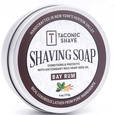 #ad Taconic Shave Bay Rum Natural Handcrafted Shave Soap Made in USA Large 4 oz Puck $14.98