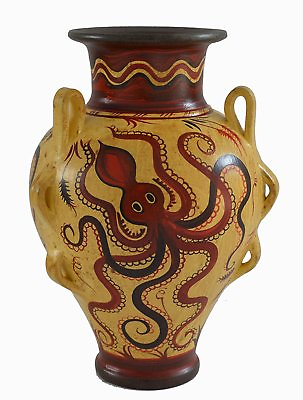 #ad Minoan Pottery Amphora Vase Octopus Design Ancient Crete GBP 110.00