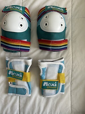 #ad MOXI Brand Rainbow Elbow Pads And Wrist Pads Size S M Rollerskating $30.00