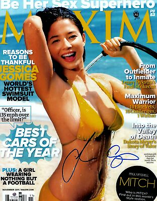 #ad Jessica Gomes Signed Autographed 11X14 Photo Sexy Maxim Cover Bikini GV742687 $59.99