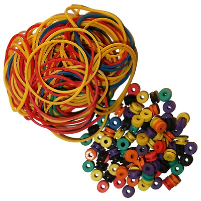 #ad 100 Rainbow Sorted Color DS Grommet Nipples 100 Rubber Bands Tattoo Kit Supply $8.62