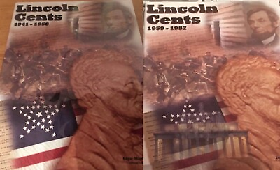 #ad 1941 1982; Lincoln Wheat amp; Mem. PDS in Coin Folders The Last Copper Cents $14.99