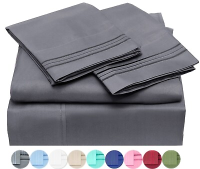 #ad 1800 Series 4 Piece Bed Sheet Set Deep Pocket Hotel Luxury Ultra Soft Sheets set $17.74
