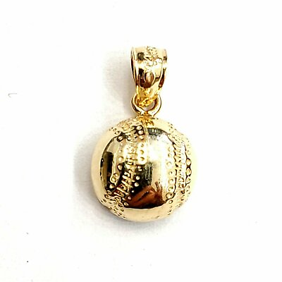 #ad New 14k yellow Gold baseball Pendant charm sport game fine jewelry gift 2.1g $149.00