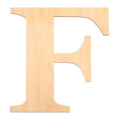 #ad 12quot; Wooden Letter Letter F Shape Cutout Unfinished Large Wood Alphabet Letter AU $19.78