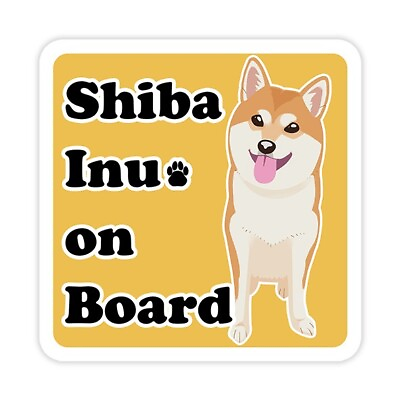#ad Shiba Inu On Board Car Decal Red Shiba Dog for Car Motorcycle Auto Body $6.99