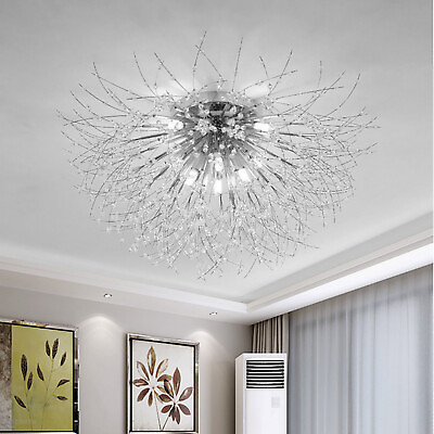 #ad #ad Indoor Crystal Chandelier Lighting Ceiling Pendant Light Firework Fixture 40 W $52.00