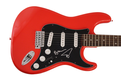 #ad TREY ANASTASIO MIKE PAGE SIGNED AUTOGRAPH RED FENDER ELECTRIC GUITAR PHISH JSA $2999.95